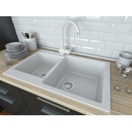 Мойка Gamma Stone GS-13, 80 см, 1,5 чаши, мрамор, 26039