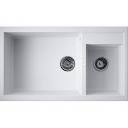 Мойка 35041 Omoikiri Tedori 86-2-LB-WH Tetogranit 860x500 мм/белый