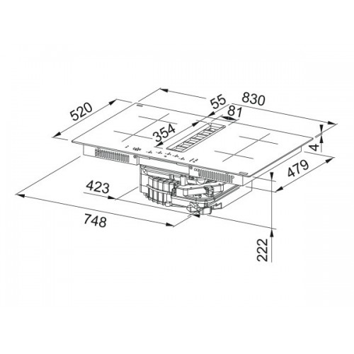 Варочная панель Franke FMA 8372 4RC HI (340.0731.878) - индукционная с вытяжкой для кухни