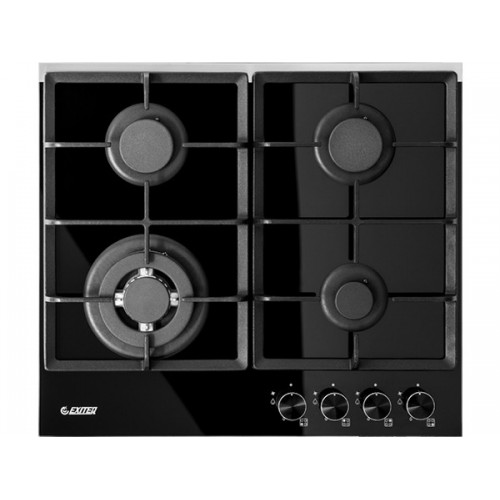 Варочная панель EXITEQ PFH 640 STGB-E/B - Газовая плита с 4 конфорками и стеклянной поверхностью