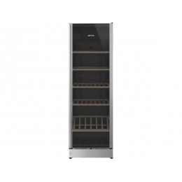 Винный шкаф SMEG SCV115G, 60 см, 368 л, 197 бутылок, 2 зоны, LED дисплей, SKU 28144