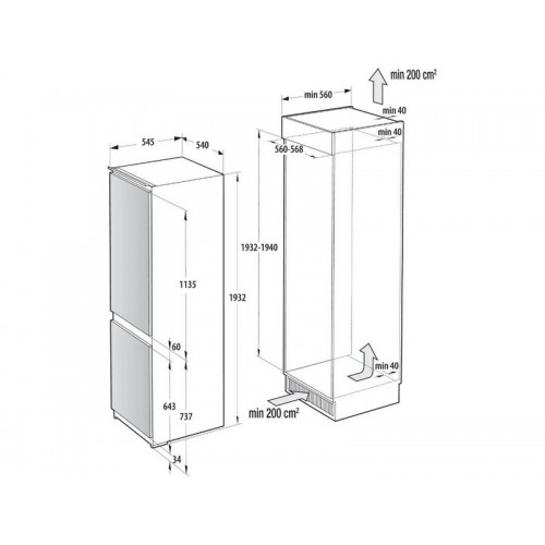 Холодильник Gorenje NRKI519141 встраиваемый