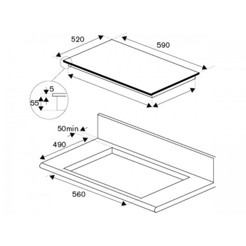 Варочная панель Bertazzoni P603I30NV индукционная