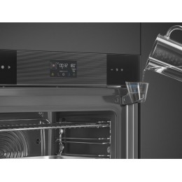 Духовой шкаф SMEG 29649, 60 см, черное стекло, 67 л, пар, 12 функций, LCD, AirFry.