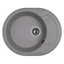 Мойка Dr.Gans БЕРТА 580 везувий, 1 чаша, мрамор, крыло, перелив, SKU 21051.