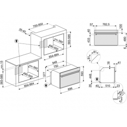 Духовой шкаф SMEG SFP9302TX, 90 см, нерж. сталь, 10 функций, A+, 115 л, SKU 29252