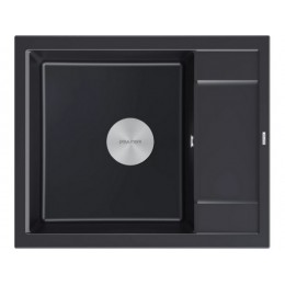 Мойка Paulmark Flugen 50-600 PM216050-BLM, гранит, 600х500 мм, врезная, черный, SKU 23853