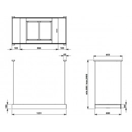 Вытяжка Falmec 25053 LIGHT 123 см, черная, матовый алюминий, 800 м3/ч