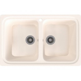 Мойка Gamma Stone GS-12 26056, 2 чаши, мрамор, 780x495 мм
