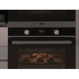 Духовой шкаф Franke 28856, 60 см, нерж. сталь/черное стекло, 71 л, 11 функций, A+, пиролитическая очистка