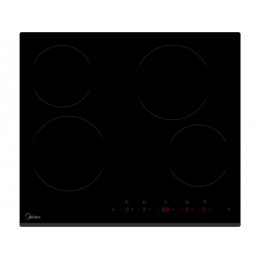 Варочная панель Midea MCH64107F 59 см, черная, 4 зоны HILIGHT, 6.6 кВт, SKU 25957