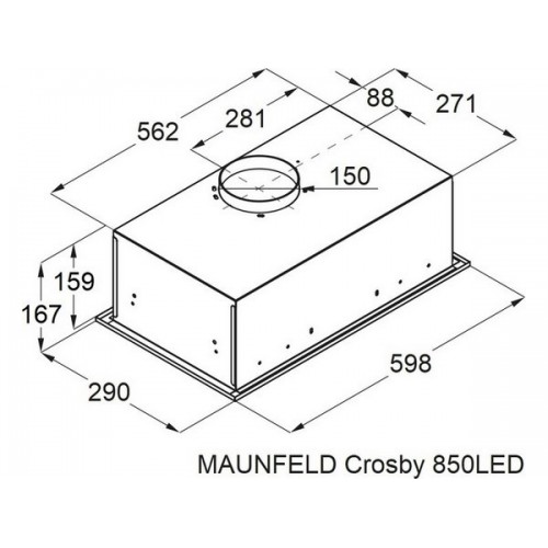 Вытяжка MAUNFELD Crosby 850LED черная - Эффективное решение для вашей кухни
