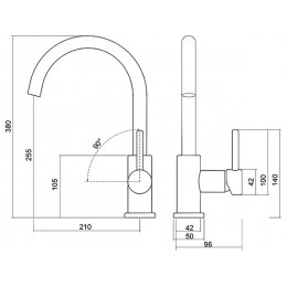 Смеситель Emar ECB - 3004 Matt Gold