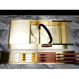 Мойка Omoikiri Akisame 100-2-L-LG (SKU 33869) нерж. сталь, 1000x510 мм, слева, 1.2 мм