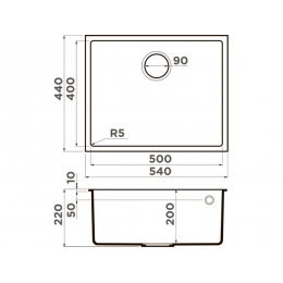 Мойка Omoikiri Bosen 54-U-GR Tetogranit/leningrad grey (4993539)