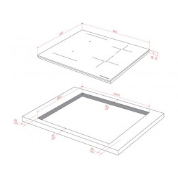 Варочная панель Kuppersberg ICI 616 индукционная 59 см, чёрная, стеклокерамика, SKU 26469