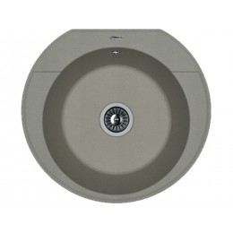 Мойка Florentina Эльба 27670, врезная, кварц, 1 чаша, ⌀430 мм, 555х510 мм