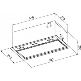 Вытяжка MEFERI INBOX60WH 29470, 60 см, белая, 1200 м3/ч, LED