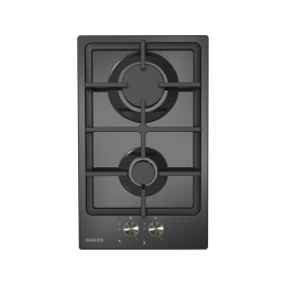 Варочная панель GRAUDE GS 30.1 SM газовая 31 см, черная, эмаль, 2 конфорки, 4 кВт, SKU 8376