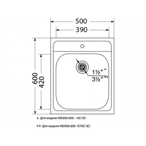 Мойка Ukinox Иннова IND500.600 -6C 0C - Качественная и стильная мойка для вашей кухни