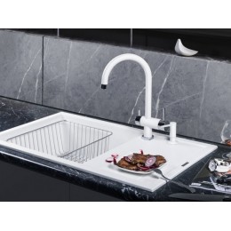 Мойка 35084 Omoikiri Sumi 86 Tetogranit 860x500 мм с крылом, белый
