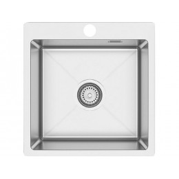 Мойка Ukinox 21889, квадратная, 500x500 мм, 1 чаша, нержавеющая сталь, брашированная.