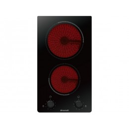Варочная панель Brandt BPV6210B 2-конфорочная, 29 см, черная, стеклокерамика, 3 кВт, SKU 26390