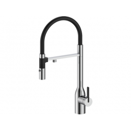 Смеситель Paulmark Magneto One 26590, 2 в 1, брашированная сталь, 360° поворот, латунь.