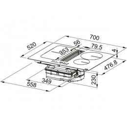 Варочная панель Franke FSM 709 HI LL KIT (340.0678.204) индукционная с вытяжкой