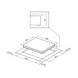 Варочная панель GRAUDE IK 60.0 KEL 8390, индукционная, 59 см, античный белый, 4 конфорки, сенсорное управление.