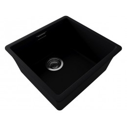 Мойка Florentina Мадена 400 черный, SKU 30495, кварц, 1 чаша, подстольная, 440x420 мм