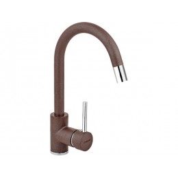 Смеситель Longran Logic LM2101 - 93 Marone, тип: для кухни, гранит, высокий носик, аэратор, керамический картридж, SKU 18697.