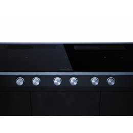 Варочная панель Kuppersbusch KMI 12850.0 SR-E 32602, индукционная 118 см, черное стекло, 5 зон, 7400 Вт