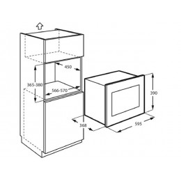 СВЧ-печь Kuppersberg HMF 627 B 60 см черная 900 Вт 25 л 8 программ SKU 31603