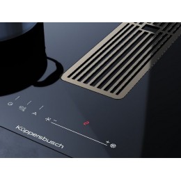 Варочная панель Kuppersbusch KMI 8590.0 SR 32803 индукционная 80 см, черное стекло, 4 конфорки, вытяжка.