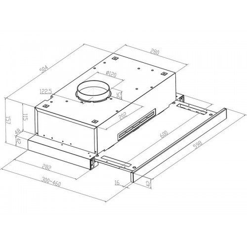 Вытяжка MEFERI SLIDEBOX60WH LIGHT