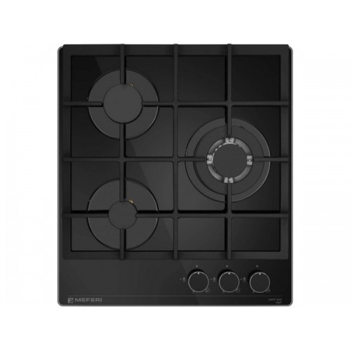 Варочная панель MEFERI MGH453BK GLASS POWER - газовая, черная, 4 конфорки, стеклянная поверхность