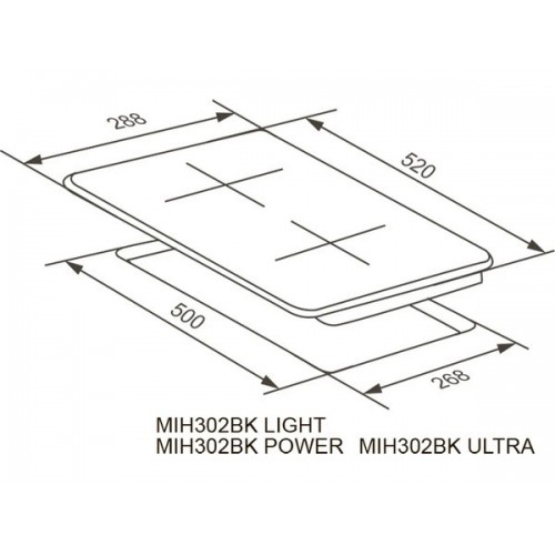 Варочная панель MEFERI MIH302BK POWER индукционная
