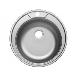 Мойка Ukinox Фаворит FAD500 -4C 0C, SKU 24712, нержавеющая сталь, Ø 500 мм, врезная.
