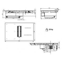 Варочная панель Falmec ZERO EASY 84 MATT индукционная с вытяжкой