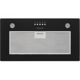 Вытяжка KRONA ARVEN 500 black 27513, полновстраиваемая, 850 м³/ч, металл/стекло