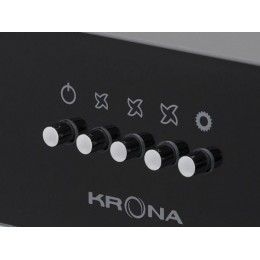 Вытяжка KRONA ARVEN 500 black 27513, полновстраиваемая, 850 м³/ч, металл/стекло