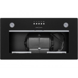 Вытяжка KRONA ARVEN 500 black 27513, полновстраиваемая, 850 м³/ч, металл/стекло