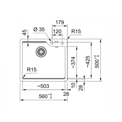 Мойка Franke UBG 610-56, оникс (114.0595.378)