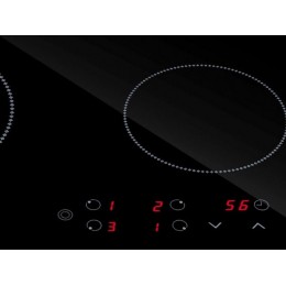Варочная панель MAUNFELD EVCE594SMDPBK 59 см, 4 конфорки, черная, стеклокерамика, 6600 Вт, SKU 35715