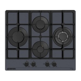 Варочная панель MEFERI MGH604GR 60 см газовая, серый, стекло, 4 конфорки, 29318