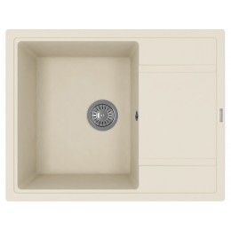 Мойка Florentina Липси 650 шампань, 1 чаша, кварц, крыло, перелив, SKU 21222