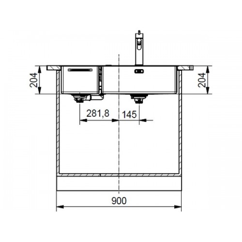 Мойка Franke Box Center BWX 220-54-27 TL с рабочим центром слева (127.0538.260) - Купить в интернет-магазине
