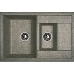 Мойка Dr.Gans АСТРА 760К базальт, 2 чаши, мрамор, SKU 21031