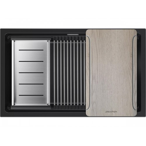 Мойка Paulmark Lumi-multi sink 74 uni LU-MULTI 74-BLM, черный